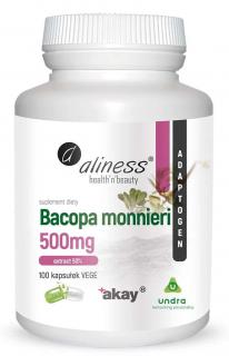 ALINESS Bacopa Monnieri Extract 50% 500mg 100 Kapsułek wegetariańskich