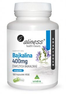 ALINESS Bajkalina 400mg (Tarczyca bajkalska, Stawy, ścięgna, mięśnie) 100 Kapsułek wegańskich