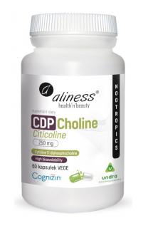 ALINESS CDP Choline 250mg (Citicoline, Układ nerwowy) 60 Kapsułek wegetariańskich