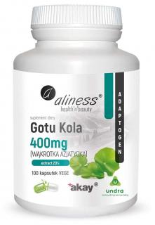 ALINESS Gotu Kola (Centella asiatica, wąkrotka azjatycka) 400mg 100 Kapsułek wegetariańskich