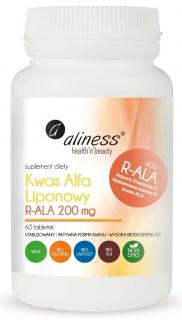 ALINESS Kwas Alfa Liponowy R-ALA 200 mg - 60 tabletek wegetariańskich