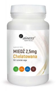 ALINESS Miedź Chelatowana 2,5mg 100 Tabletek wegetariańskich