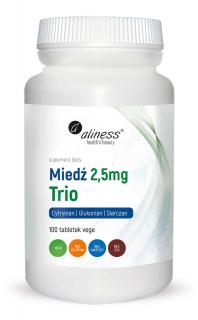 ALINESS Miedź Trio 2,5mg (Stres Oksydacyjny) 100 Tabletek wegetariańskich