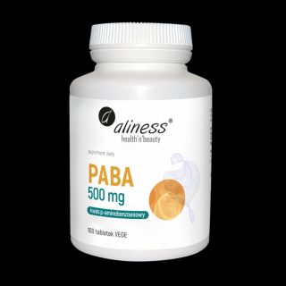ALINESS PABA  (kwas p-aminobenzoesowy) 500 mg 100 tabletek wegańskich