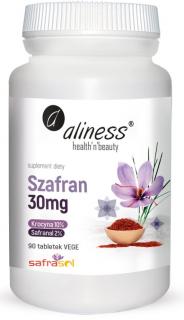ALINESS Szafran Safrasol 2%/10% 30mg 90 Tabletek wegetariańskich