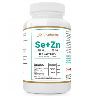 ALTO PHARMA Selen + Cynk  + Prebiotyk (Wsparcie odporności) 120 Kapsułek wegetariańskich
