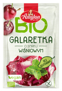 Amylon galaretka z agarem o smaku wiśniowym bezglutenowa bio 40 g