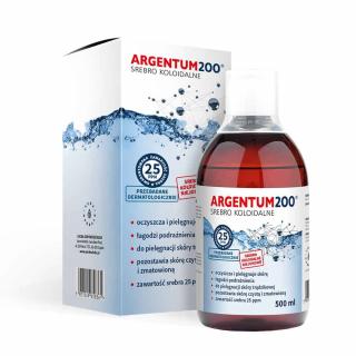 Argentum200 Srebro Koloidalne 25ppm (Tonik ze srebrem) 500ml