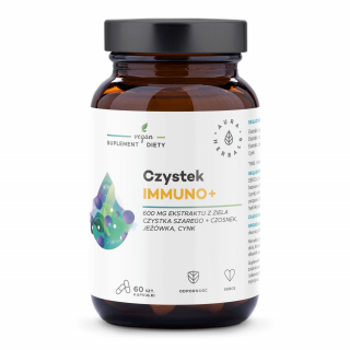 AURA HERBALS Czystek Immuno+ (Wsparcie odporności) 60 Kapsułek