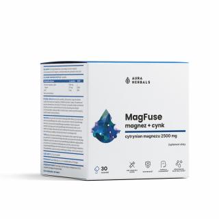 AURA HERBALS MagFuse: magnez + cynk, saszetki 30 szt.