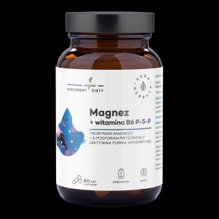 Aura Herbals Magnez + Witamina B6 (P-5-P) 60 kapsułek