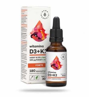 AURA HERBALS Witamina D3 + K2 FORTE 4000IU + 100mcg 30ml