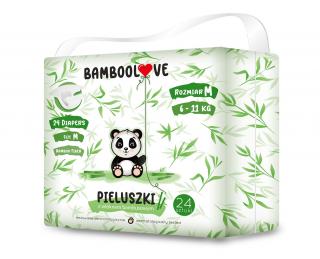 Bamboolove pieluchy z włóknem bambusowym rozmiar m 6  11 kg (24 szt.)