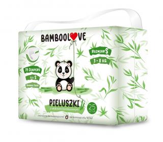 Bamboolove pieluchy z włóknem bambusowym rozmiar s 3  8 kg (25 szt.)
