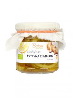 Batom cytryna z imbirem w syropie bio 220 g