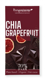 Benjamissimo czekolada gorzka chia   grejpfrut bezglutenowa bio 60 g