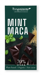 Benjamissimo czekolada gorzka maca  mięta bezglutenowa bio 60 g