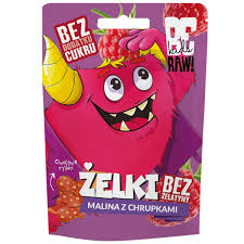 BeRAW Kids Żelki Malina z chrupkami 35 g