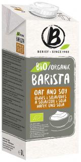 Berief napój owsiano  sojowy barista bez dodatku cukrów bio 1 l