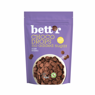 Bett'r dropsy czekoladowe bez dodatku cukrów bio 200 g