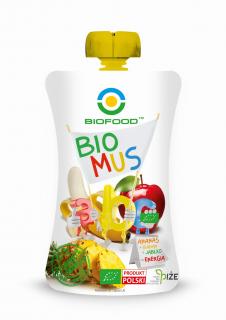 Bio food mus ananasowo  bananowo  jabłkowy bezglutenowy bio 120 g