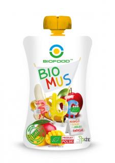 Bio food mus mango  bananowo  jabłkowy bezglutenowy bio 120 g