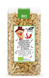 Bio planet orzechy nerkowca prażone i solone z chili bio 350 g