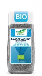 Bio planet sezam czarny niełuskany bio 200 g