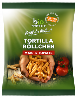 Bio zentrale chipsy tortilla rurka pomidorowe bezglutenowe bio 125 g