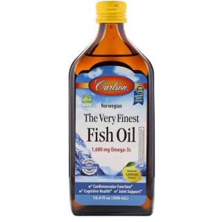 CARLSON LABS The Very Finest Fish Oil Natural Lemon (Omega-3, EPA, DHA) 500ml Cytryna