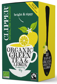 Clipper herbata zielona z cytryną fair trade bio (20 x 2 g) 40 g