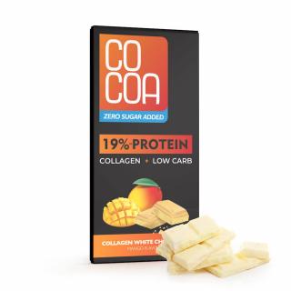 Cocoa czekolada biała proteinowa mango z kolagenem bez dodatku cukrów 65 g