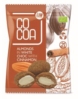 Cocoa migdały w białej polewie z cynamonem bio 70 g