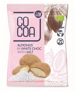 Cocoa migdały w białej polewie z solą bio 70 g