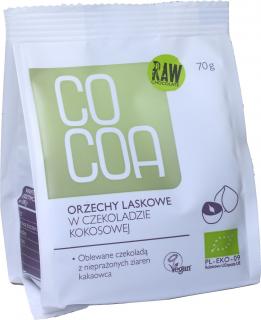 Cocoa orzechy laskowe w czekoladzie kokosowej bio 70 g
