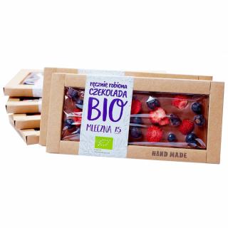Cukiernia staropolska czekolada mleczna z czarnymi porzeczkami i truskawkami bio 53 g