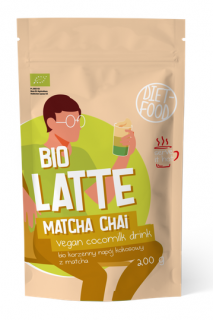 Diet-food latte matcha chai  napój kokosowo  korzenny z matchą bio 200 g  diet