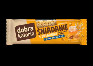 Dobra Kaloria Baton Śniadanie prażone orzeszki i sól 35g