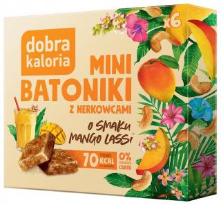 Dobra kaloria batoniki mini z nerkowców o smaku mango lassi bez dodatku cukrów (6 x 17 g) 102 g