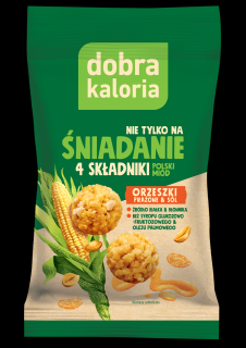 Dobra Kaloria Kulki Śniadanie prażone orzeszki i sól 32g
