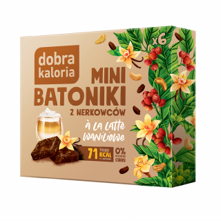 Dobra Kaloria Mini Batoniki z nerkowców ala latte waniliowe 102g