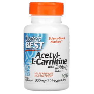 Doctor's Best Acetyl-L-Carnitine with Biosint Carnitines 500mg (Acetylo-L-Karnityna z Biosint Karnityny) 60 Kapsułek wegetariańskich