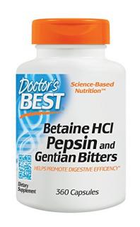 Doctor's Best Betaine HCl Pepsin  Gentian Bitters (Betaina HCl) - 360 kaps