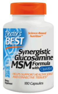 Doctor's Best Glukozamina z MSM (Synergistic Glucosamine OptiMSM) - 180 kapsułek