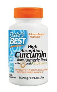 Doctor's Best High Absorption Curcumin From Turmeric Root with C3 Complex  BioPerine (Kurkuma) 500mg - 120 kaps