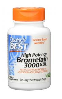 Doctor's Best High Potency Bromelain 3000 GDU (Bromelaina) 90 Kapsułek wegetariańskich