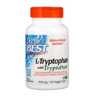 Doctor's Best L-Tryptophan with TryptoPure 500mg (L-tryptofan z TryptoPure) 90 Kapsułek wegetariańskich