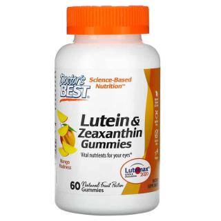 Doctor's Best Lutein  Zeaxanthin (Luteina i Zeaksantyna, Wzrok) 60 Żelków Mango