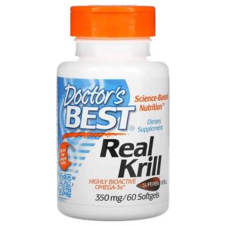 Doctor's Best Real Krill 350mg (Olej z Kryla) 60 Kapsułek żelowych