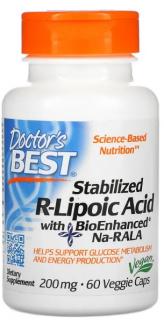 DOCTOR'S BEST Stabilized R-Lipoic Acid 200 mg (60 kaps.)
